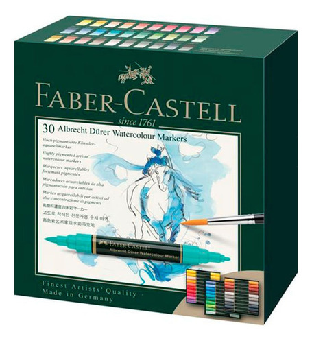 Est. Caneta Aqua A. Durer C/30 - 160330 Cor da tinta Preto Cor do exterior Verde