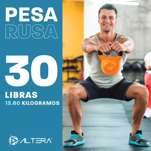 Pesa Rusa 30lb Con Forro Vinil Gym