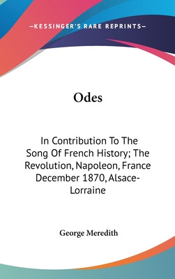 Libro Odes: In Contribution To The Song Of French History...