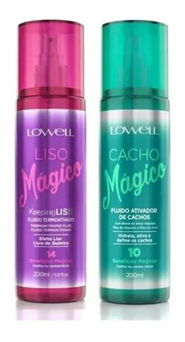 Spray Liso Mágico Efeito Liso + Ativador De Cachos 200 Ml