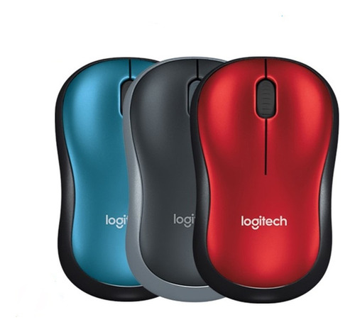 Mouse Inalambrico Logitech M185 Rojo Azul Negro Entrega Ya!!