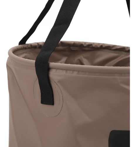 Sand Color Portable Camping Bucket 20l Pvc Folding Water