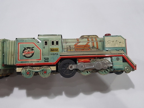 Imagen 3 de 9 de Antiguo Tren Vispa Halcon Hojalata Juguete Arg Mag 58086