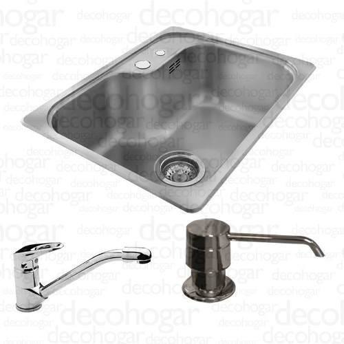 Bacha Cocina Johnson Luxor Mini Si55 +1 Acc Griferia Cjn2065