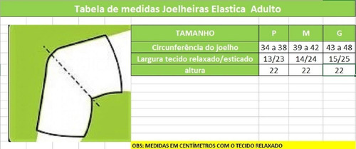 Imagem 2 de 2 de Joelheira Elástica Preta (par) - Progne Sports