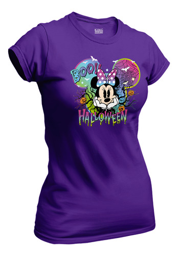 Playera Mickey Minnie Mujer Disney Halloween Neon Disfraz