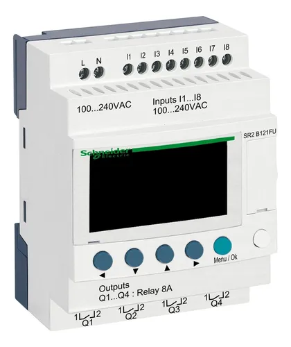 Rele Programable Con Reloj Zelio Schneider Sr2 B121fu