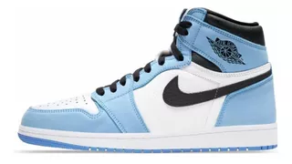 Tenis Jordan 1 Retro Azul Celeste Con Blanco Y Negro