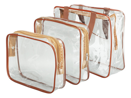 3 Piezas Bolsas De Viaje Transparentes Bolsas De Maquillaje