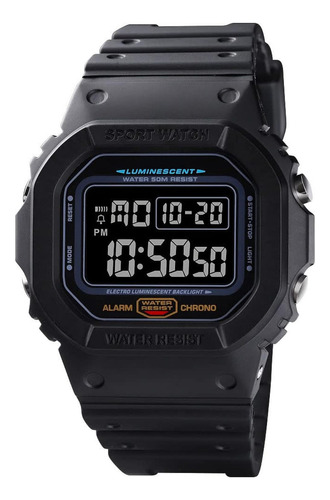 Reloj Digital Para Hombre Con Cara Grande, 50 M