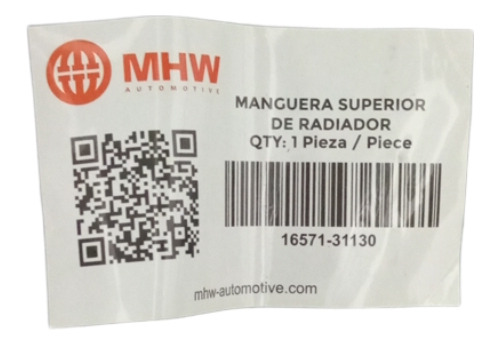 Manguera Superior De Radiador 4runner  (16-571 - 31-130) Mhw