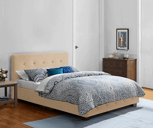 Set Recámara Alba King Size Haspe Beige Cabecera