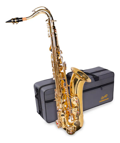 Saxofone Tenor Dominante Dourado Com Semicase