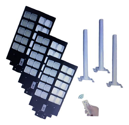 X3 Focos Solares 1000w Foco Poste Solar Alta Potencia Led