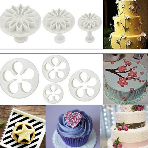 - 68 Moldes Cortadores Fondant Elastico Pastel Flores