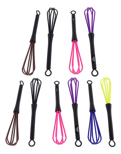 10pcs Batidor Multicolor Mezclador De Pigmentos Perfecto Par