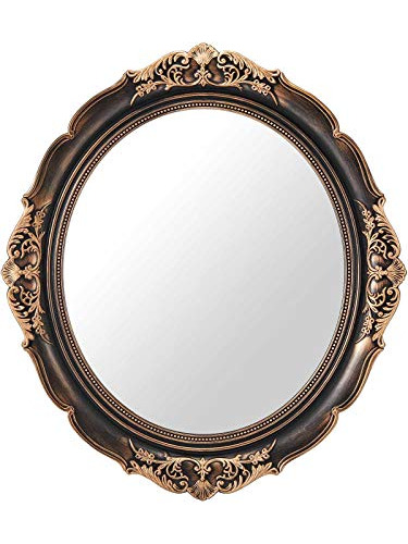 Espejo Decorativo Vintage Para Pared, Ovalado 13  X 15 
