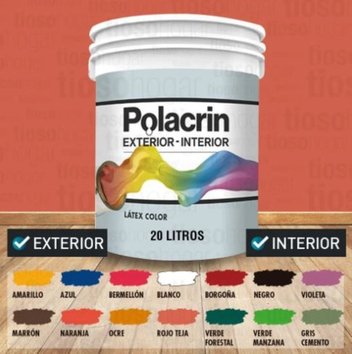 Pintura Latex Interior Exterior Premium Polacrin Cubritiva