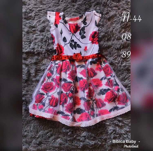 vestido de festa florido infantil