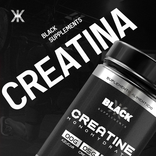 Black Supplements Creatina Monohidratada 1kg 200 Servs Sin Sabor