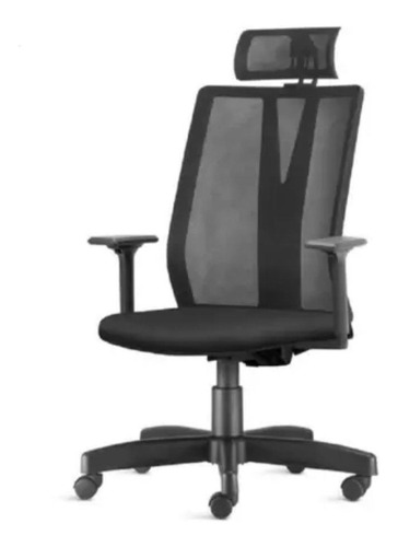 Cadeira de escritório Frisokar Addit alta con apoyacabezas ergonômica  preta com estofado de tecido