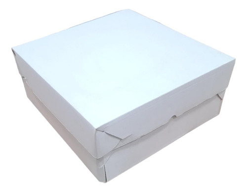 Caixa Quadrada Para Bolo E Torta Lisa Reforçada N°2 C/ 25 Un