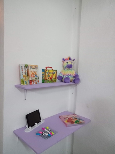 Set De Repisa Y Escritorio-mesa Colores Pastel Envío Gratis.