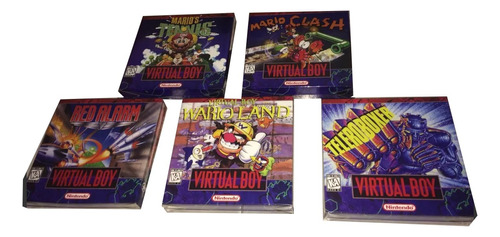 5 Cajas Custom Para Juegos Virtual Boy (solo Son Cajas)