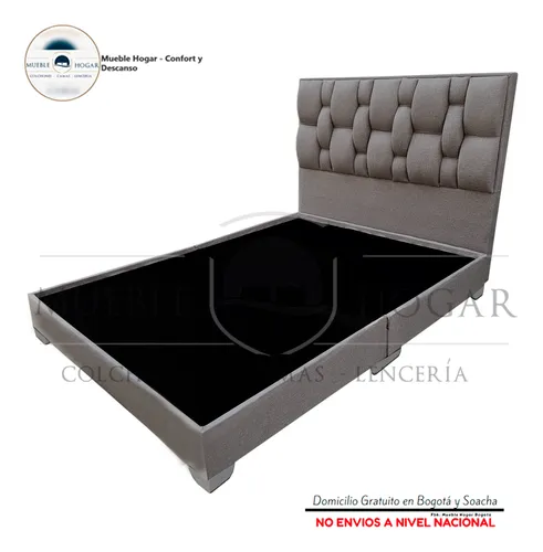 Base Cama Con Espaldar Bastidores Queen 160x190 + Envió Bta