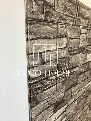 Pe Tapiz 3d Ladrillo - Mampostería Gris * 15 Pcs