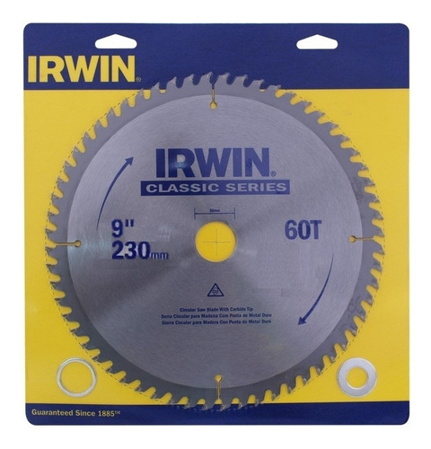 Disco Sierra Circular Para Madera 9 60d Irwin 15184