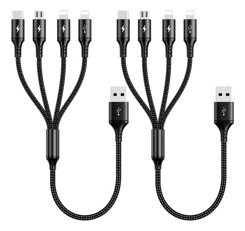 Uzahsk Paquete De 2 Cables De Carga Usb Múltiple [4a/1 Pie]