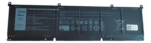 Bateria Dell Alienware M15 R3 M15 R4 M15 R6 M15 R7 M17 11.4v