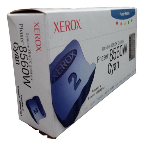 Tinta Solida Cyan Xerox Para Phaser 8560 Original 108r00764