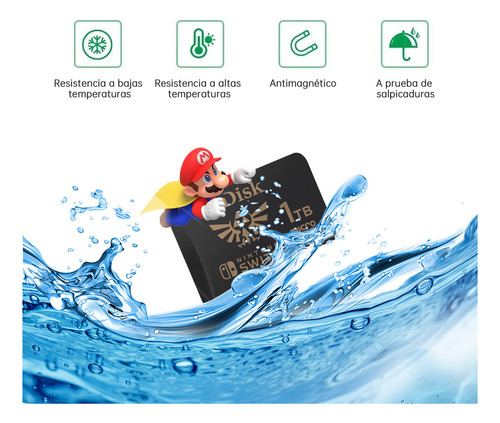 Memoria Micro Sd De 1 Tb Para Nintendo Switch 4k 100 Mb/s Adaptador Usb Incluido
