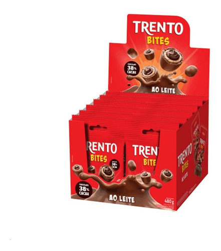 Chocolate Trento Bites 40g Caixa C/12 - Peccin - Atacado