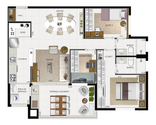 Imagem 16 de 17 de Apartamento À Venda No Bairro Morumbi - São Paulo/sp - O-1634-6166