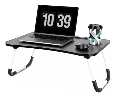 Mesa Portátil Dobrável Multiuso Laptop Tablet Cama Cor Preto