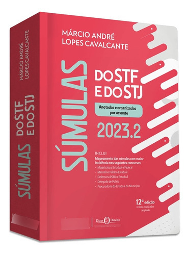 Súmulas Do Stf E Do Stj Anotadas E Organizadas Por Assuntos - 2023.2 - 2º Semestre, De Márcio André Lopes Cavalcante. Editora Juspodium, Capa Mole, Edição 12 Em Português, 2023