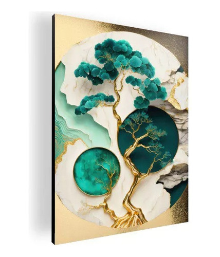 Cuadro Moderno Decorativo Bonsai Abstracto 84x118 Cm