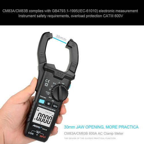 Pinza Amperimétrica Digital 600a Corriente Ca 600v Ac/dc