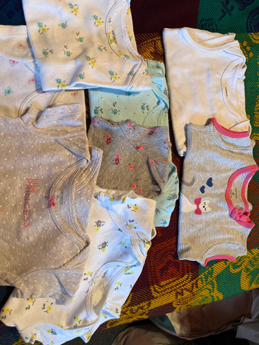 Set Carters Body X8 Prendas Nena Talle 9 Meses