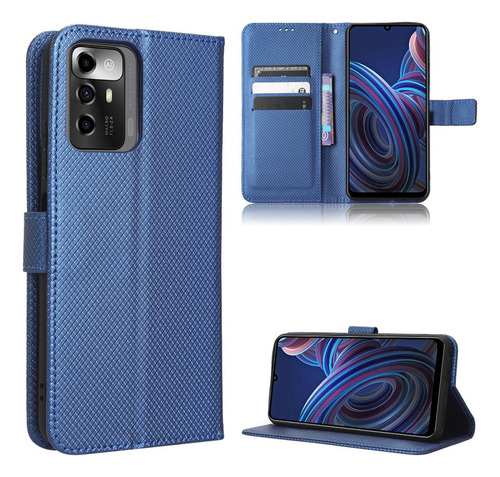 Funda De Texturizada For Zte Blade V40 Smart Lujoso Flip