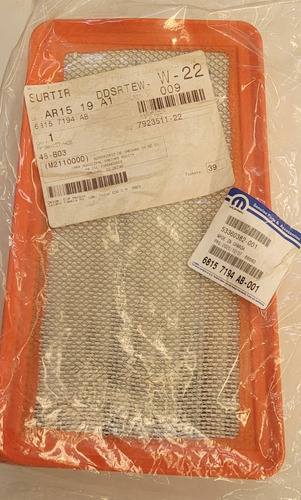 Filtro De Aire Chrysler 200, Año 2015-2017,    Np 68157194ab