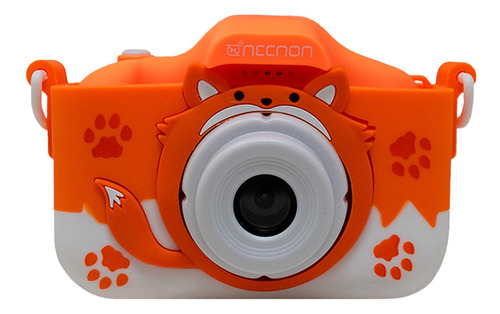 Camara Digital Kids Necnon Ncd-kids2 8mp Zoom 4x 30fps Zorro Naranja