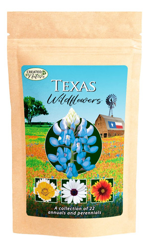 Texas Wildflower Seed Mix - 22 Variedades De Semillas De Flo