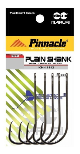 Anzol Pinnacle Plain Shank 5/0 - Haste Longa Black Carbon