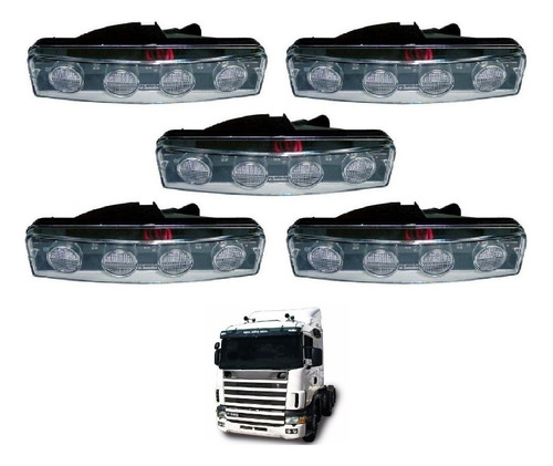 Lanterna Led Quebra Sol Scania Serie 4 124- 5 Peças 1798980