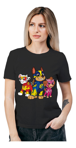 Polera Mujer Paw Patrol Mighty Super Team Algodon Wiwi