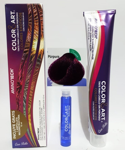 Tinte Fantasia Purpura Color&art + Ampolleta Reconstructora